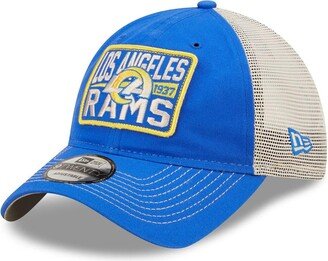 Men's Royal, Natural Los Angeles Rams Devoted Trucker 9TWENTY Snapback Hat - Royal, Natural