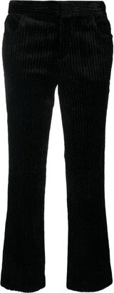 Mid-Rise Corduroy Cropped Trousers