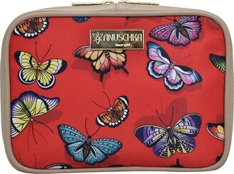 Travel Jewelry Organizer Printed Fabric 13003 (Butterfly Heaven Ruby) Handbags