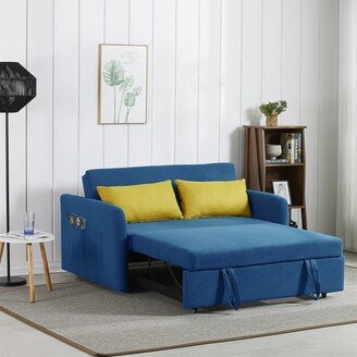 BESTCOSTY 55.5 Twins Fabric Pull Out Sofa Bed