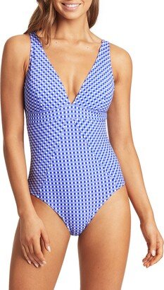 Checkmate Panel Line Multifit One-Piece Swimsuit