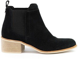 Maeva Block Heel Suede Chelsea Boot