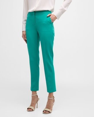 Alexi Cropped Straight-Leg Twill Pants