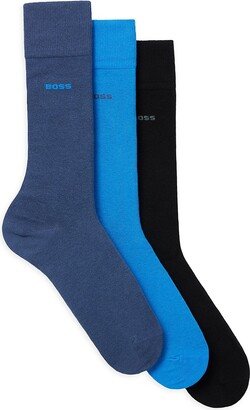 Three-Pack Of Regular-Length Cotton-Blend Socks