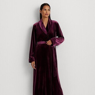 Ralph Lauren Velvet Long Shawl-Collar Robe