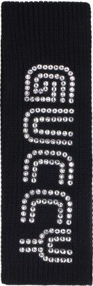 Logo Embellished Knit Scarf