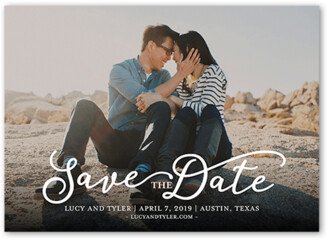 Save The Date Cards: Whimsical Date Save The Date, White, Luxe Double-Thick Cardstock, Square