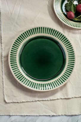 Green Stripe Dinner Plate-AA