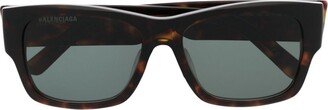 Balenciaga Eyewear Enamelled-Logo Square-Frame Sunglasses