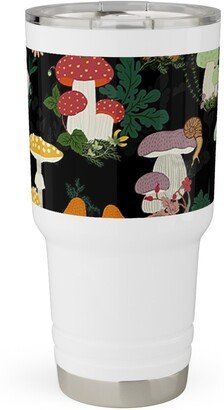 Travel Mugs: Mushroom Garden - Multi Travel Tumbler, 30Oz, Multicolor