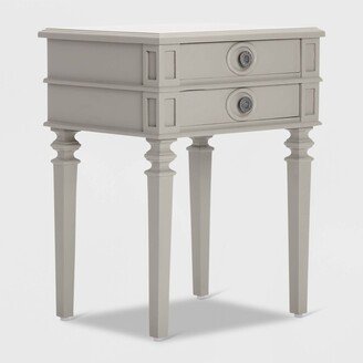 Irving Side Table with 2 Drawers Gray