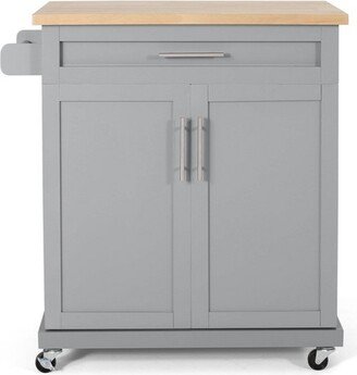 Batavia Contemporary Kitchen Cart with Wheels