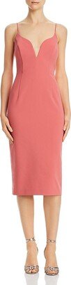 Womens Sweetheart Fitted Midi Dress