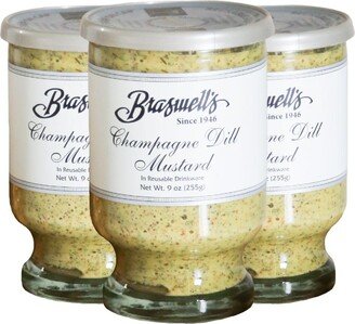 Braswell's Gourmet Champagne Dill Mustard 9 oz (3 Pack)