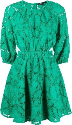 Broderie Anglaise Cotton Mini Dress