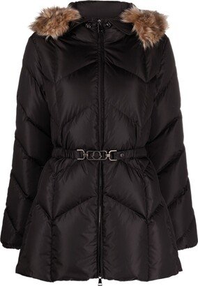 Loriot belted puffer jacket