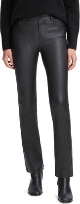 Stretch Bootcut Leather Pants