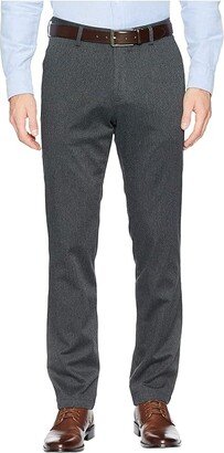 Slim Tapered Signature Khaki Lux Cotton Stretch Pants - Creaseless (Charcoal Heather) Men's Casual Pants