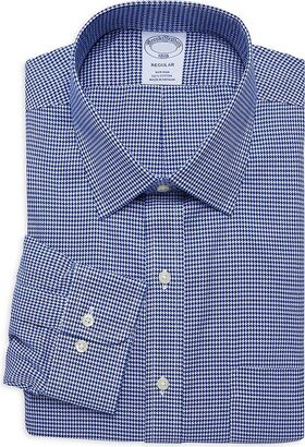 Non-Iron Regular Fit Houndstooth Dress Shirt