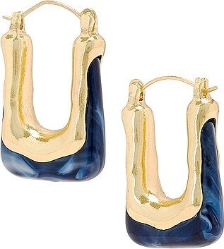 Blu Grotto Earrings in Metallic Gold