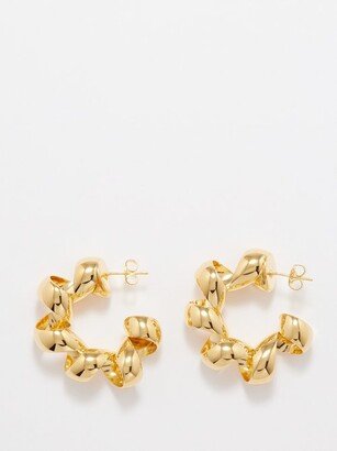 Retro Twisted 14kt Gold-plated Hoop Earrings