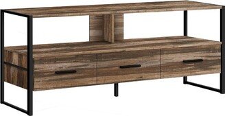 Open Shelf Reclaimed Wood Look TV Stand for TVs up to 48 Brown/Black - EveryRoom