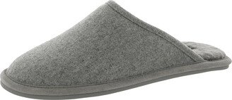 Hampton Mens Lamb Fur Lined Slip On Slide Slippers