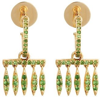 Grass 18K Yellow Gold & Tsavorite Fringe Drop Earrings