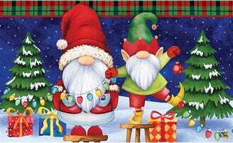 Christmas Gnomes Doormat Holiday Humor Elf Presents 30 x 18 Briarwood Lane