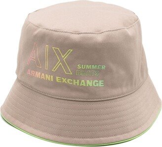 Logo-Print Bucket Hat-AC