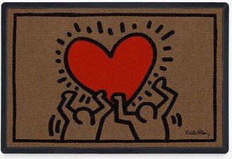 Keith Haring Holding Heart Doormat