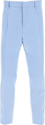 Logo Tag Straight Leg Tailored Trousers-AA