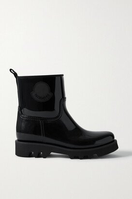 Ginette Logo-appliquéd Glossed-rubber Rain Boots - Black