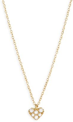 Simple Obsession Pavé Diamond Heart Pendant Necklace