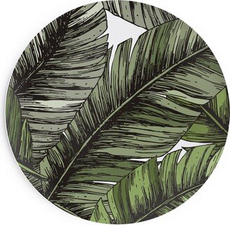 Salad Plates: Tropical Palm Leaves - Green Salad Plate, Green