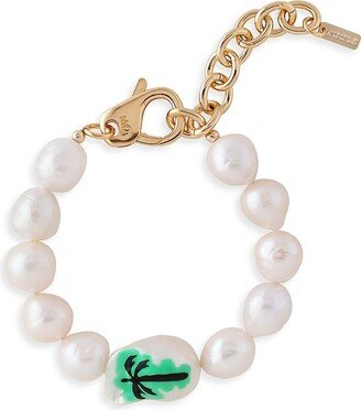 Martha Calvo Miami Vice 14K Yellow Gold & Freshwater Pearl Bracelet