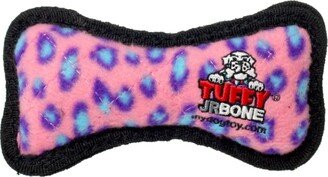 Tuffy Jr Bone Pink Leopard, Dog Toy