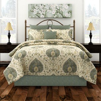 victor mill Chateau seafoam medallion damask daybed set