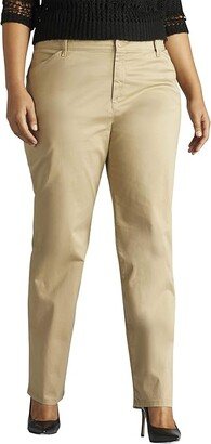 All Day Straight Leg Pants (Plus) (Flax) Women's Jeans