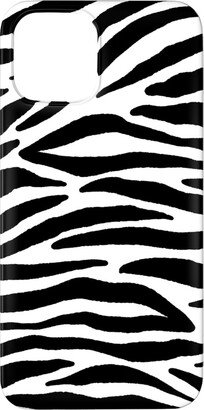 Custom Iphone Cases: Zebra Print - Black And White Phone Case, Slim Case, Matte, Iphone 11 Pro, Black