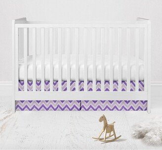 MixNMatch Purple Zigzag Crib/Toddler ruffles/skirt