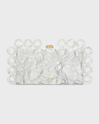 Harlow Ring Crinkled Metallic Clutch Bag