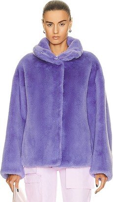 Zendaya Faux Fur Jacket in Purple