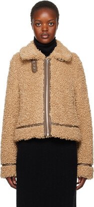 Brown Audrey Faux-Shearling Jacket