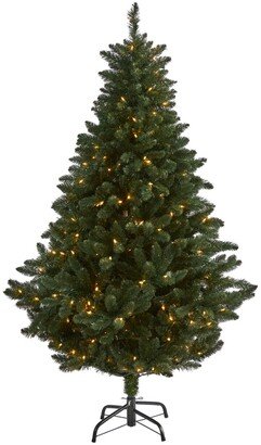 Northern Rocky Spruce Artificial Christmas Tree with 300 Clear Lights and 838 Bendable Branches