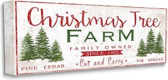 Vintage Christmas Tree Farm Sign Green Pine Forest