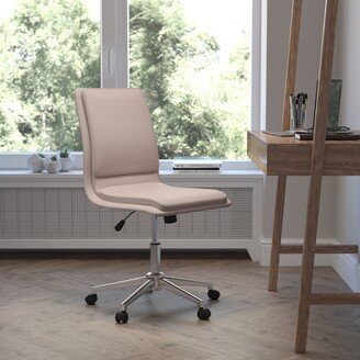 Mid-Back Armless Office Task Chair with Metal 5-Star Base