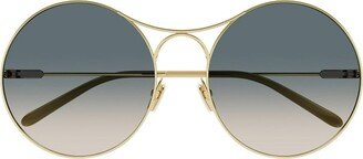 Round Frame Sunglasses-BW