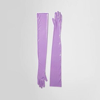 Woman Purple Gloves