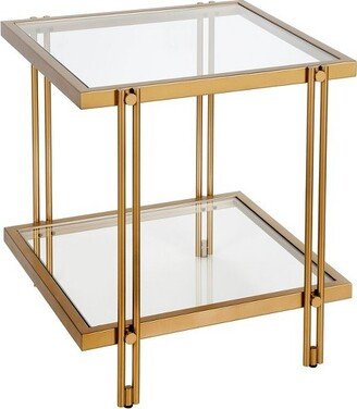 Henn& Hart 22 Modern Metal Side Table in Gold - Henn&Hart